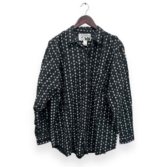 Vintage 90s Gitano Mens Printed Button Down Shirt Size Large - Picture 1 of 5